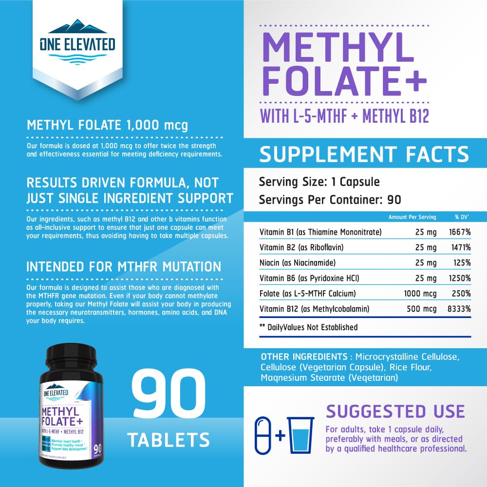 One Elevated etiqueta detallada con ingredientes y dosis visibles para confianza