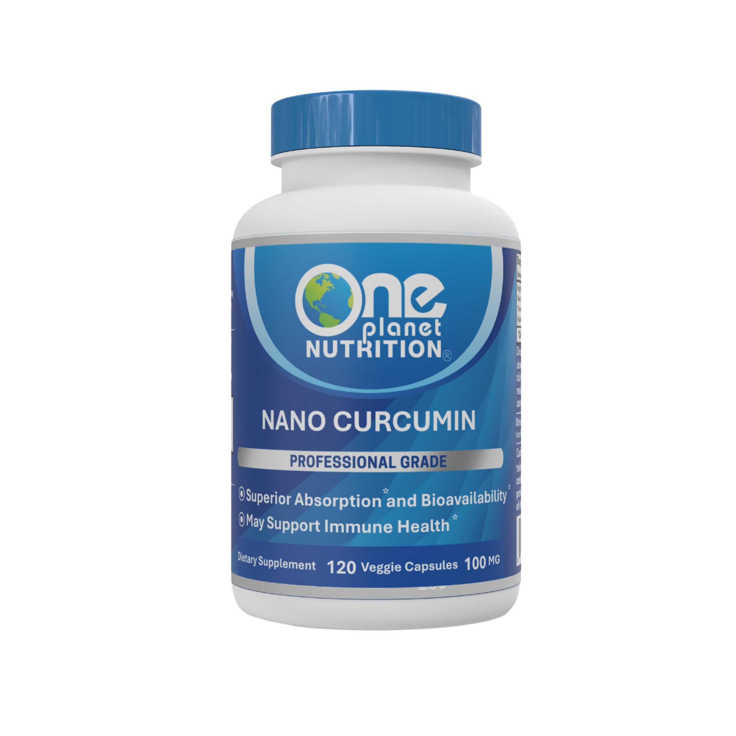One Planet Nutrition frasco frontal mostrando etiqueta y cantidad, confianza en calidad
