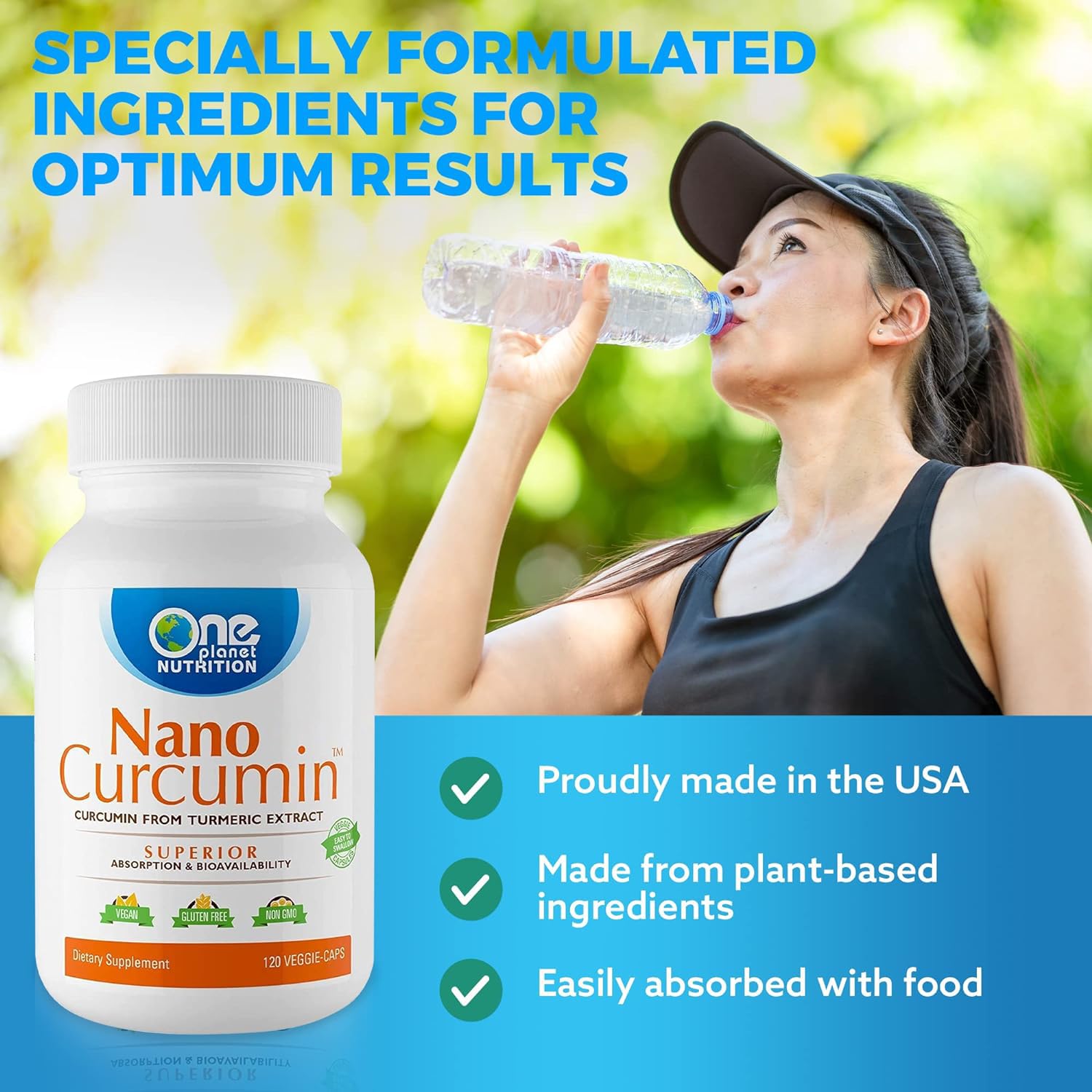Frasco One Planet Nutrition sobre mesa junto a rutina diaria, integración práctica