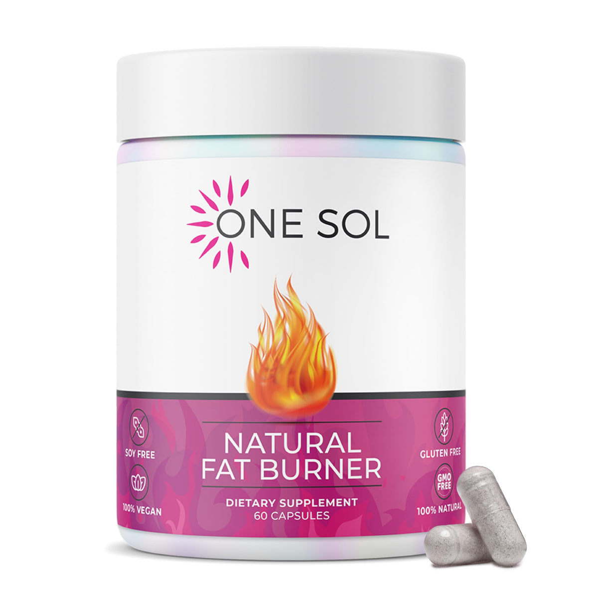 One Sol envase frontal mostrando apoyo metabólico y energía
