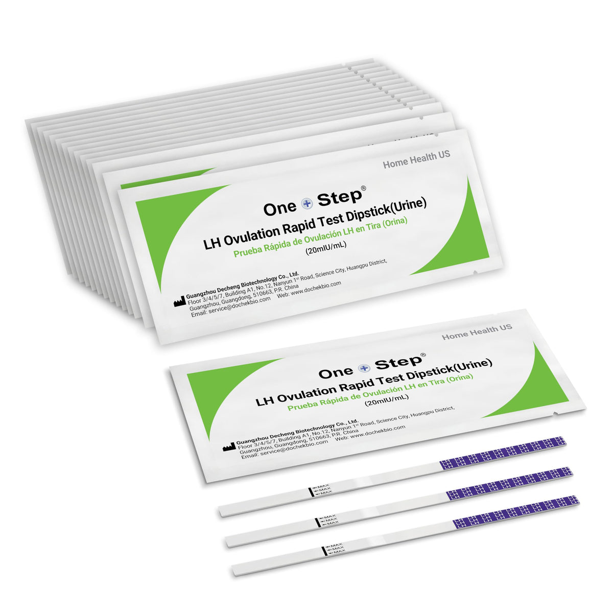 One Step empaque frontal mostrando 20 tiras y beneficios visibles