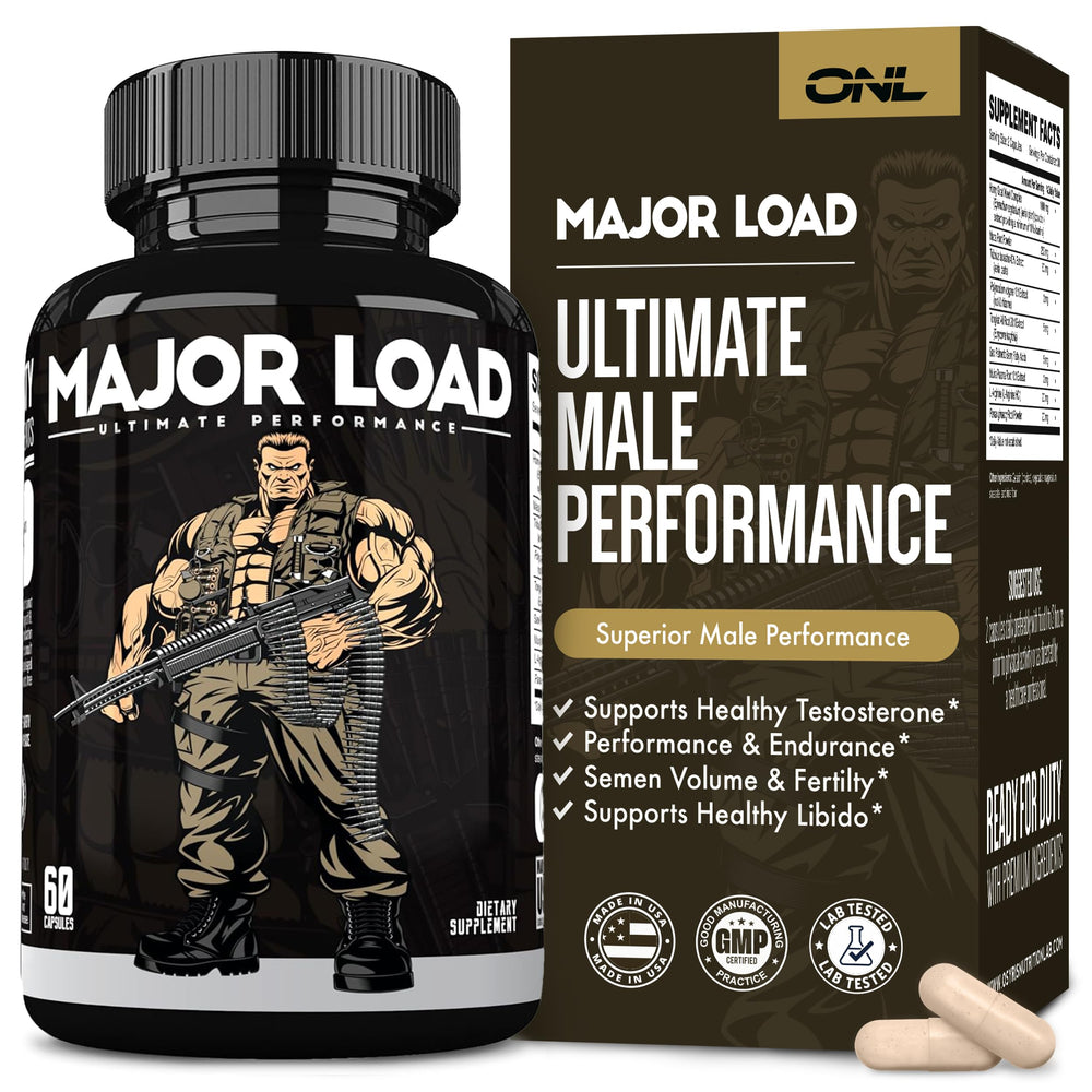 ONL Major Load frente del envase mostrando diseño y cantidad, confianza de marca