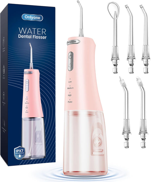 Onlyone irrigador frontal mostrando diseño compacto y beneficio portabilidad