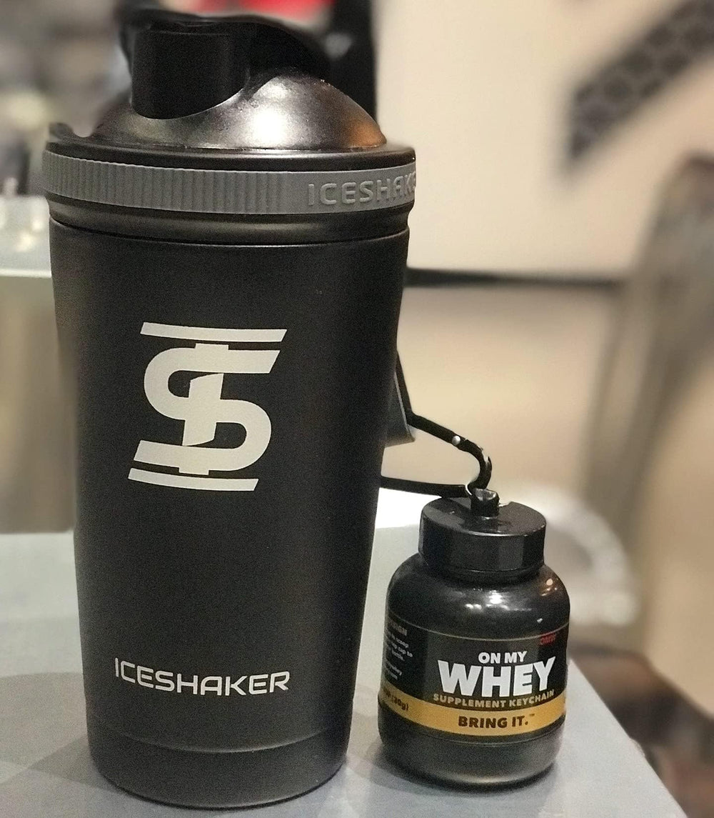 OnMyWhey preworkout travel container ideal for busy gym days
