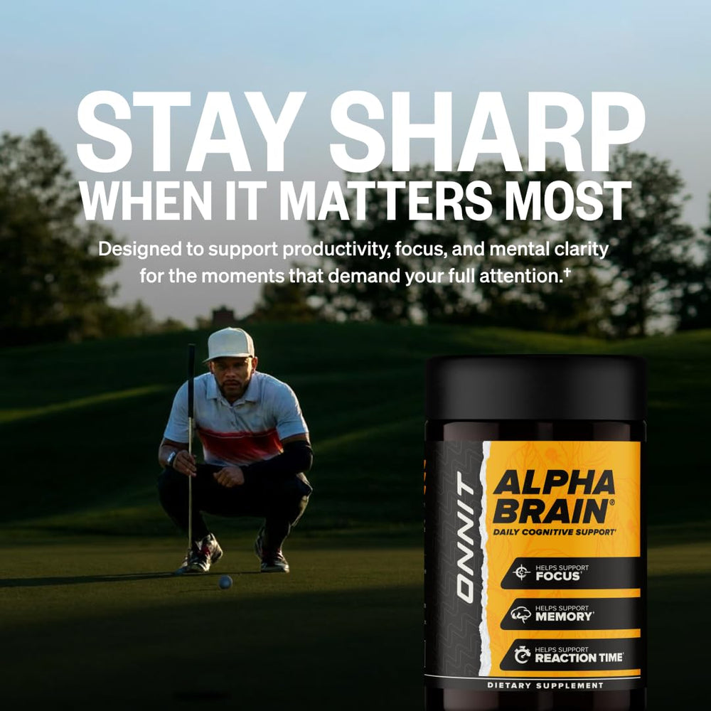 ONNIT Alpha Brain cápsulas detalle que indica fácil ingestión y calidad