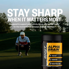 ONNIT Alpha Brain cápsulas detalle que indica fácil ingestión y calidad