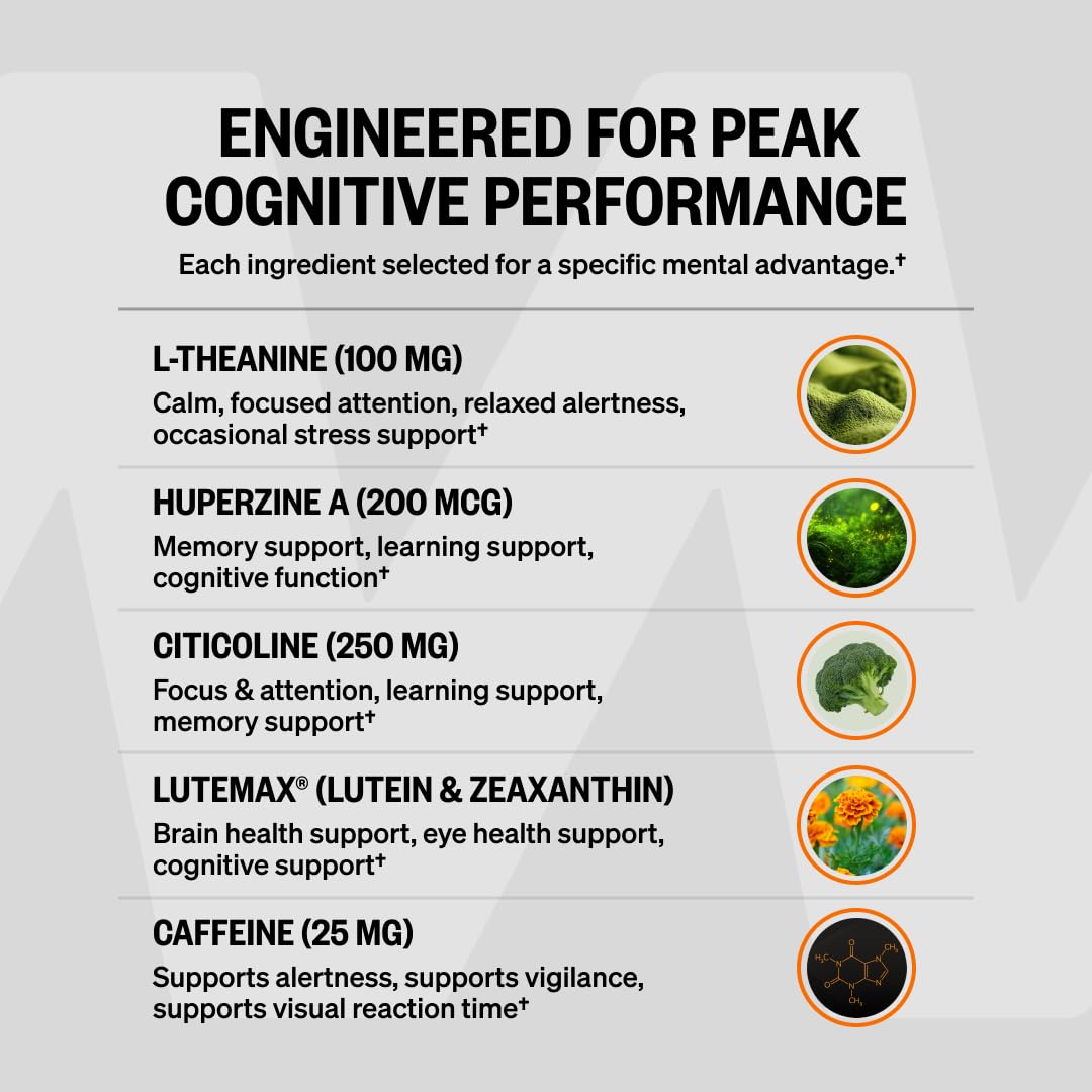 ONNIT Alpha BRAIN cápsulas en mano para comparar tamaño y dosificación