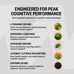 ONNIT Alpha BRAIN cápsulas en mano para comparar tamaño y dosificación