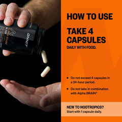 ONNIT Alpha BRAIN ingredientes citicolina y melena de león para apoyo cognitivo