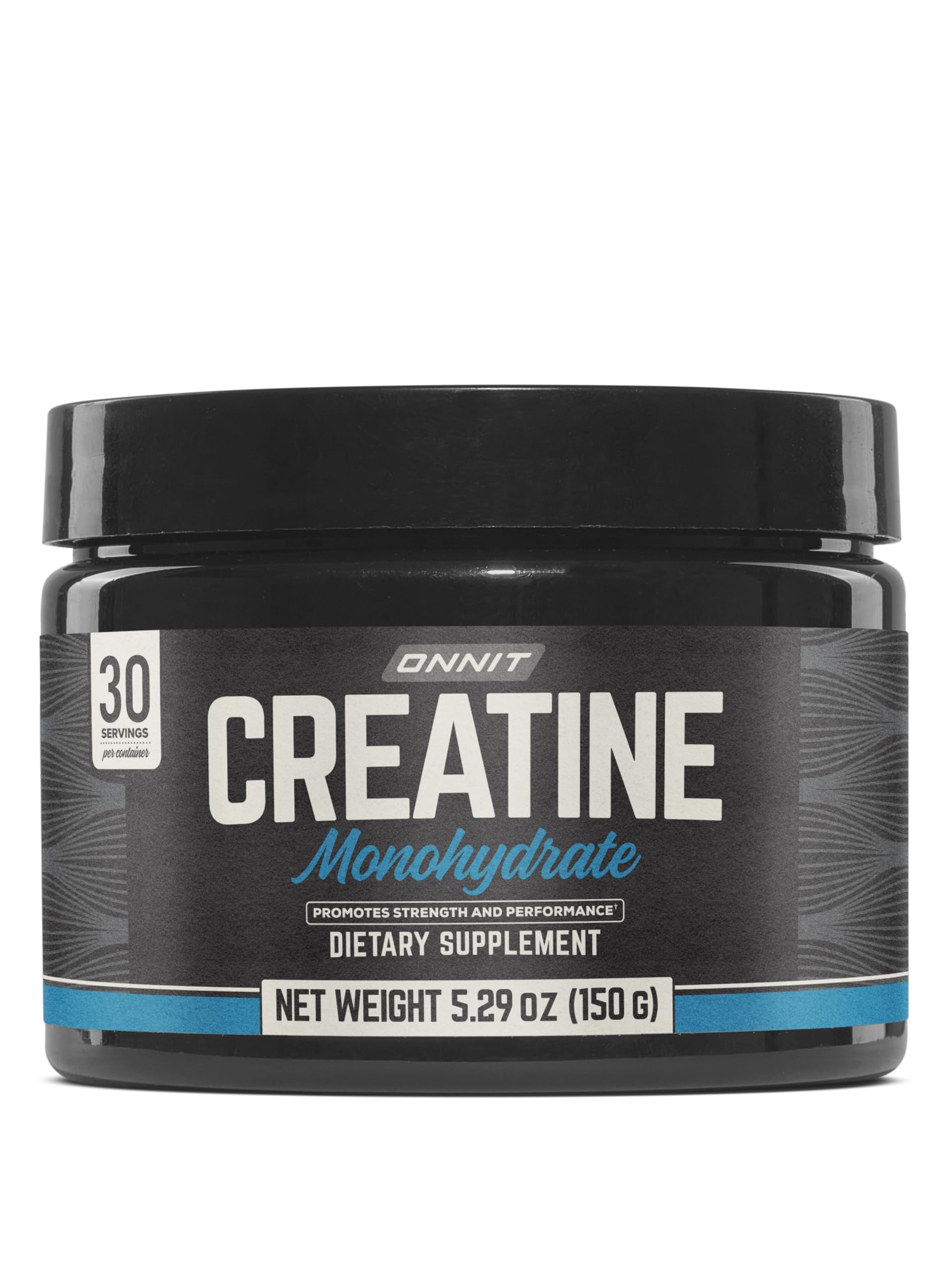 ONNIT envase frontal del creatine monohydrate, clara presentación y confianza