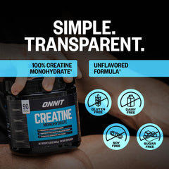 ONNIT bote junto a mano para comparar tamaño y portabilidad