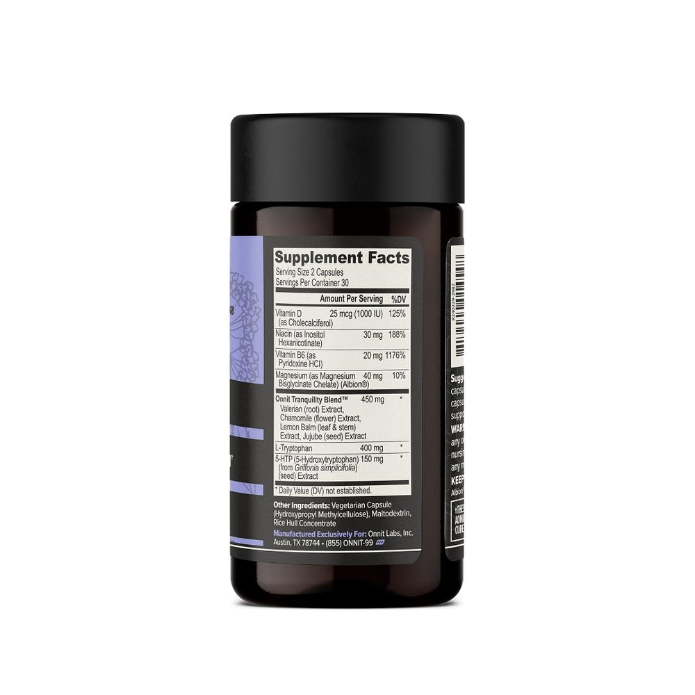 ONNIT New MOOD etiqueta con lista de ingredientes y certificación iGEN