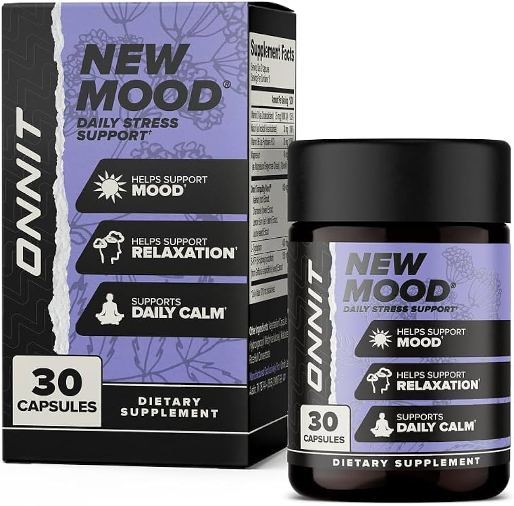 ONNIT New MOOD frente del producto mostrando envase y beneficios