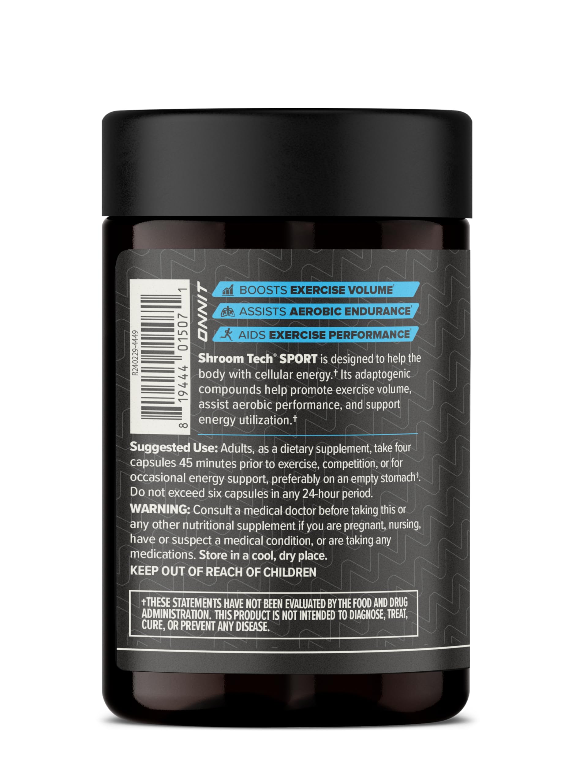 ONNIT etiqueta del producto en primer plano mostrando ingredientes clave