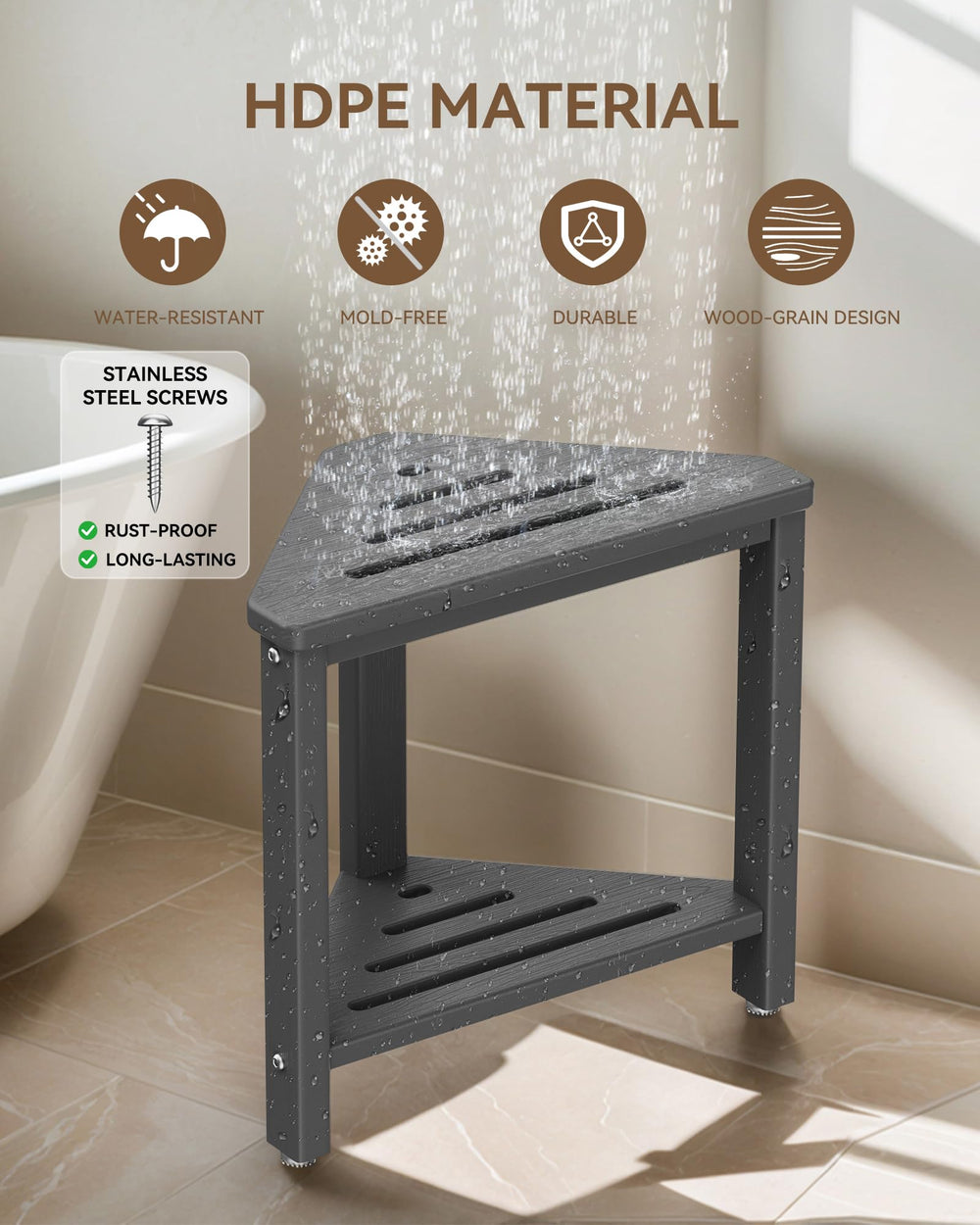 ONSGLM uso apoyando el pie para afeitar, ergonomía segura y cómoda
