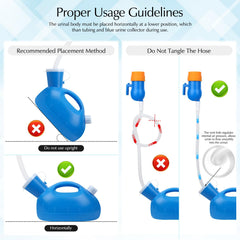 OOCOME orinal siendo lavado con agua y detergente, reutilizable y limpio
