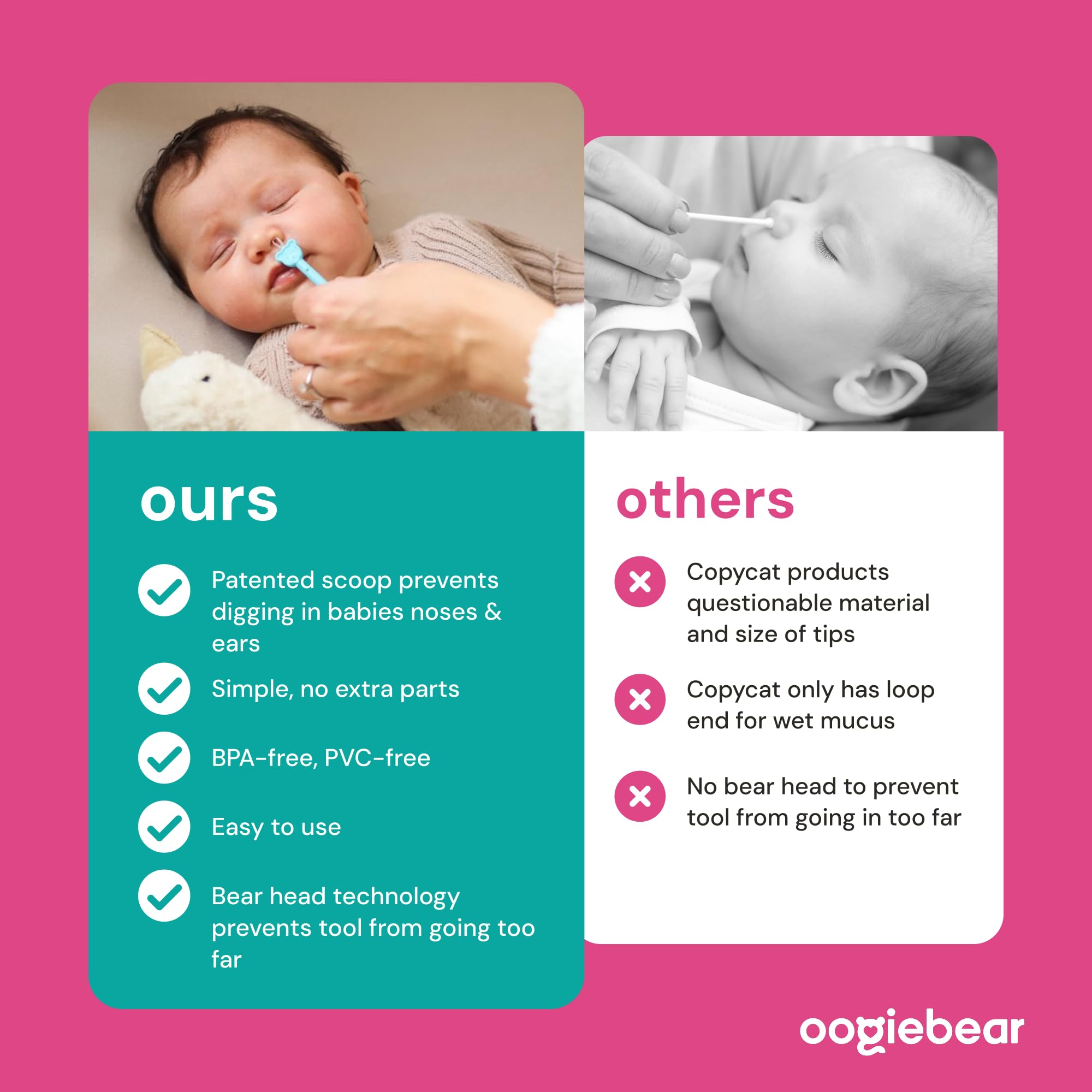 oogiebear comparación de tamaño junto a dedo adulto para referencia clara