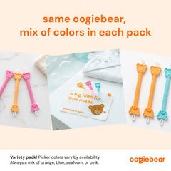 oogiebear primer plano de lazo para eliminar mucosidad pegajosa sin esparcir