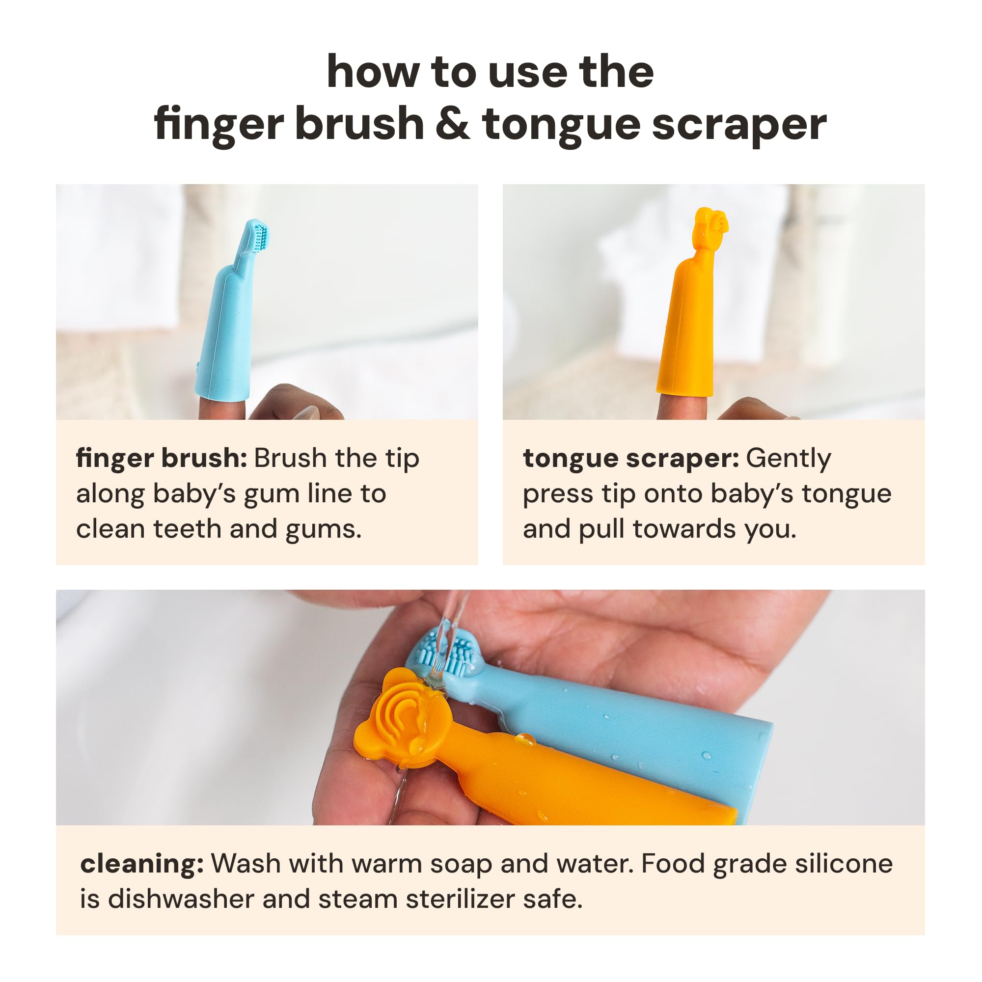 oogiebear herramienta sobre la mano para control y limpieza precisa