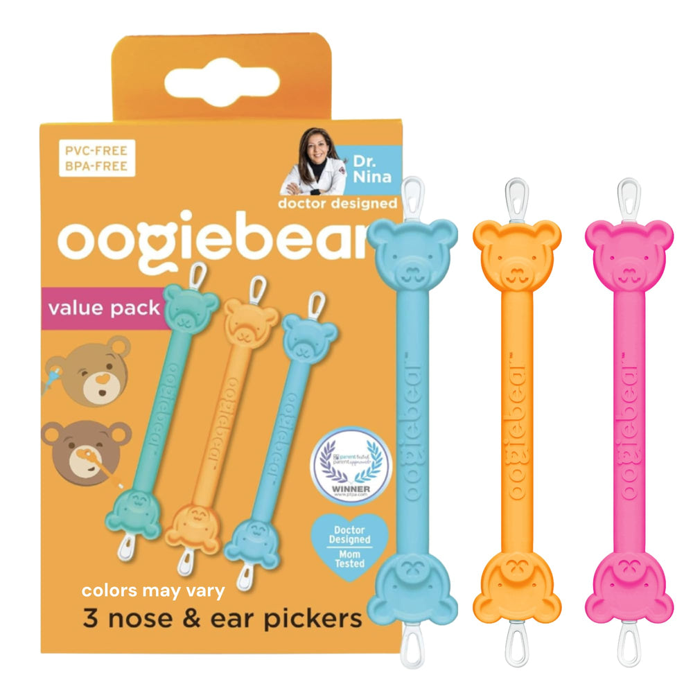 oogiebear pack frontal mostrando tres piezas y funda, práctico para llevar