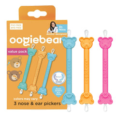 oogiebear pack frontal mostrando tres piezas y funda, práctico para llevar