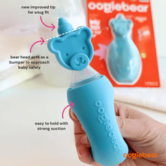 oogiebear detalle del bulbo aspirador con superficie fácil de apretar y limpiar