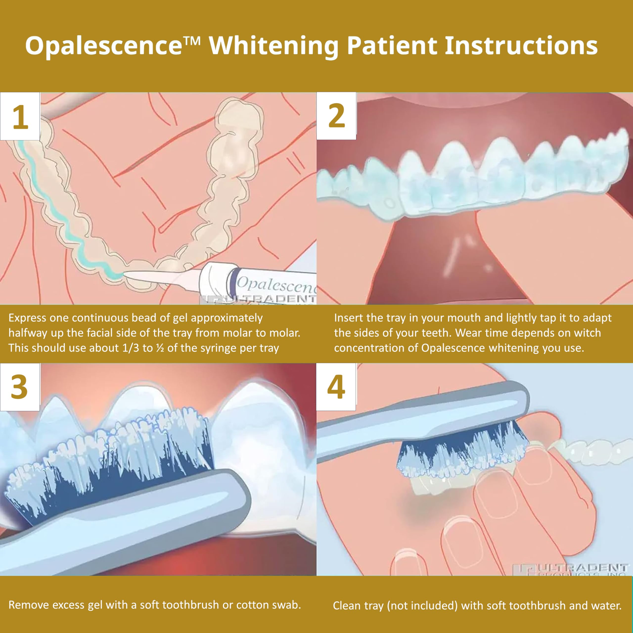 Opalescence etiqueta con información de ingredientes y beneficios PF