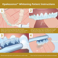 Opalescence etiqueta con información de ingredientes y beneficios PF