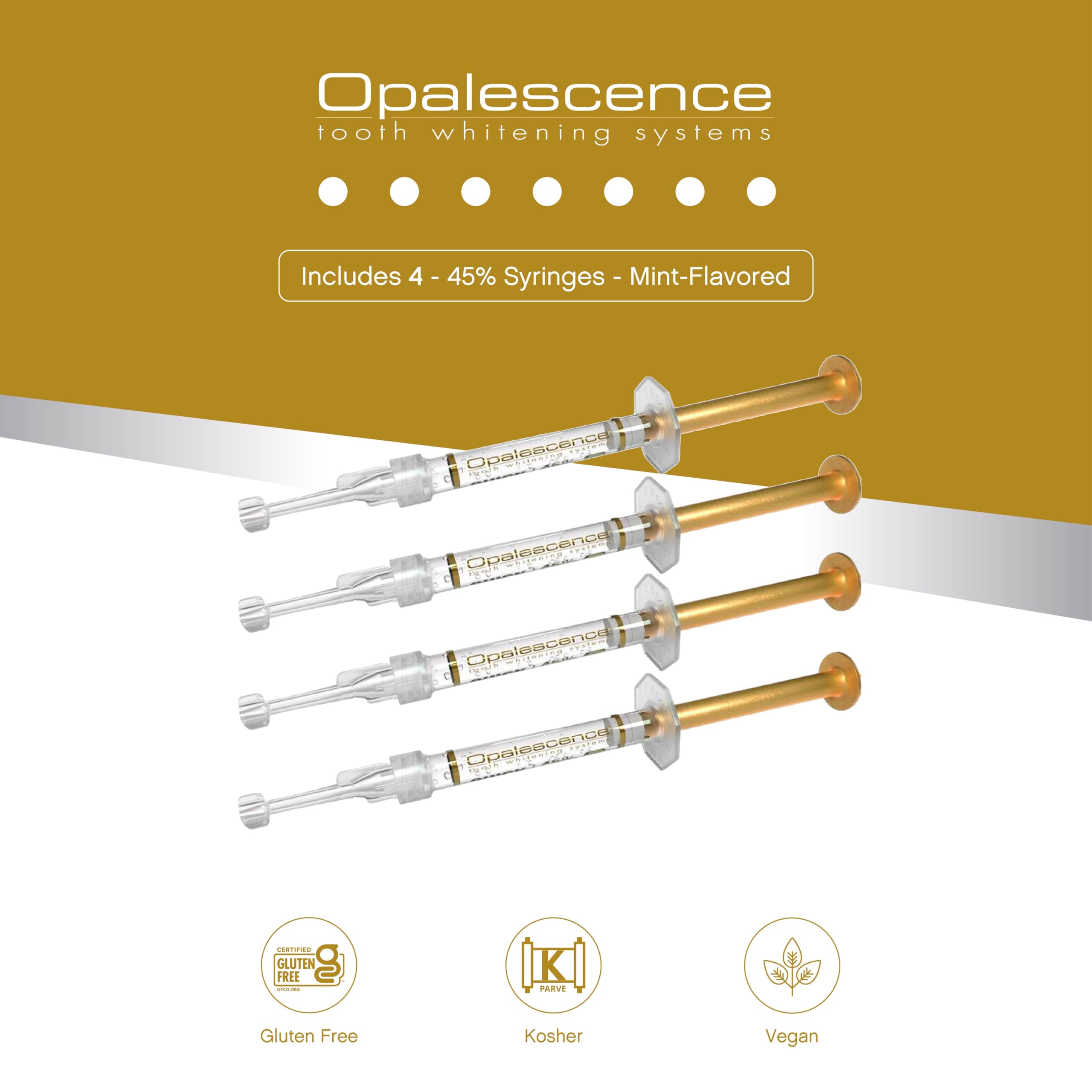 Opalescence paquete con cuatro jeringas listo como recarga para bandejas