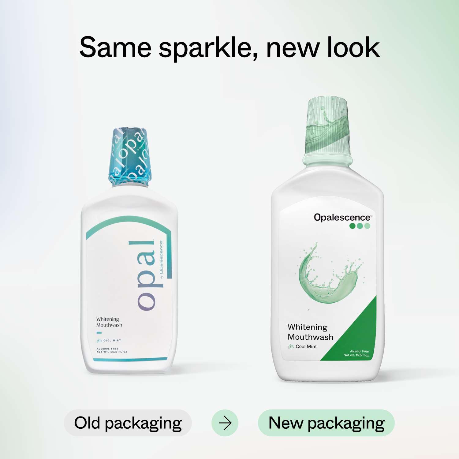 Opalescence etiqueta con ingredientes, lectura clara y confianza en fórmula