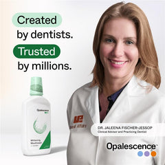 Opalescence persona enjuagándose, sensación de frescor inmediato