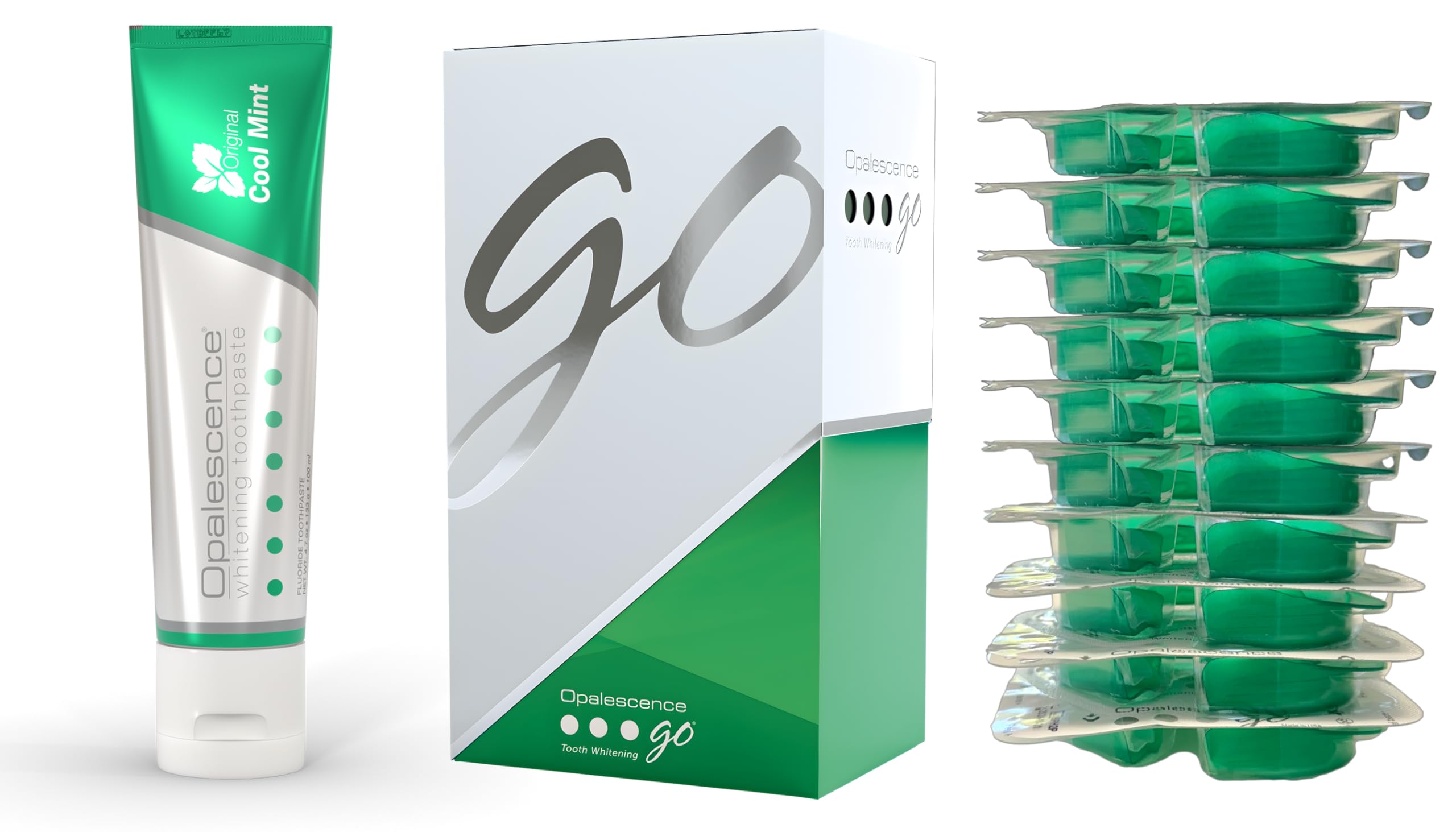 Opalescence presentacion frontal con caja visible y beneficios claros