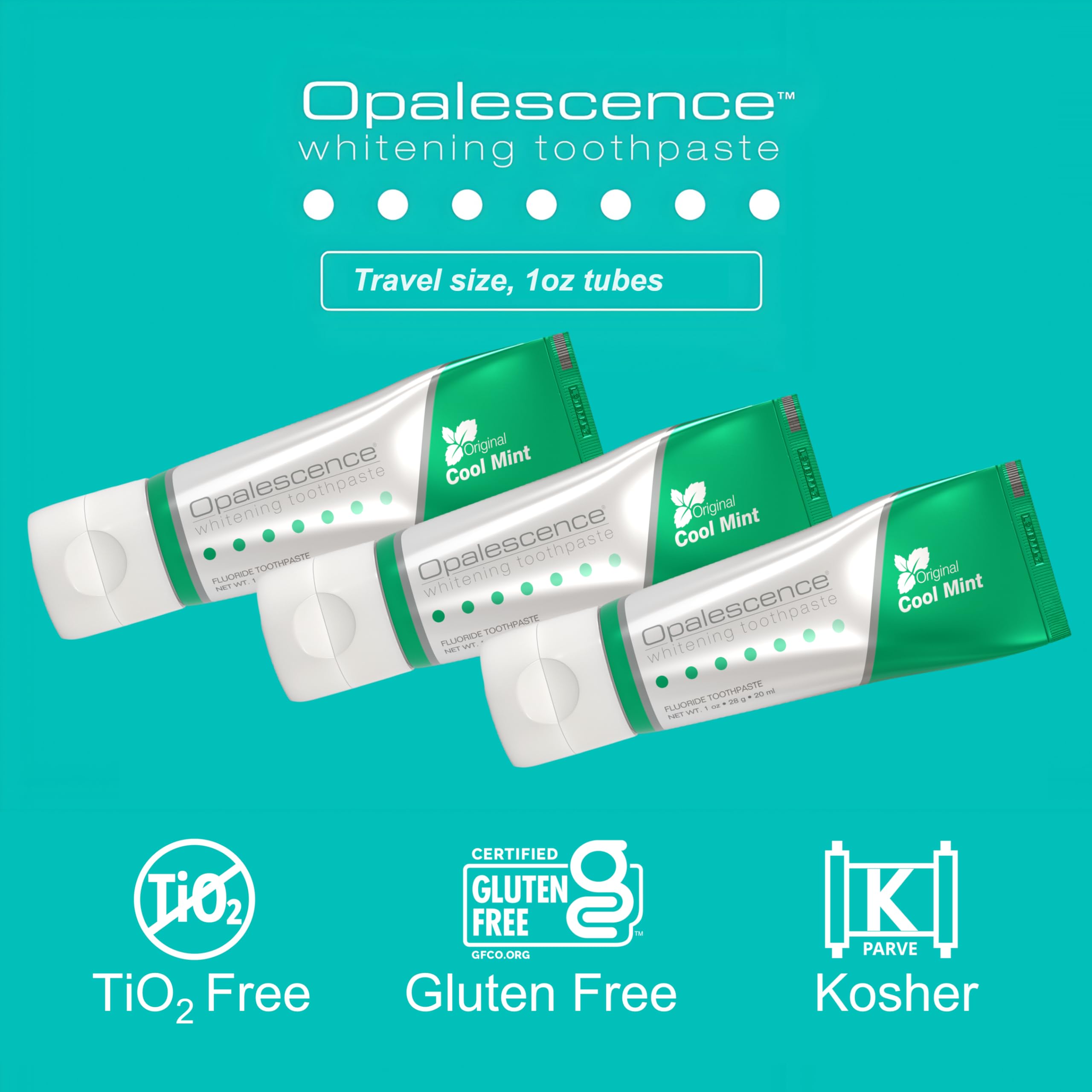 Opalescence etiqueta de ingredientes legible, transparencia y confianza de marca