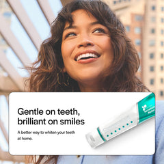 Opalescence sonrisa de usuario tras cepillado, mostrando dientes más limpios