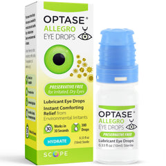 Optase Allegro frente del envase mostrando tamaño y diseño, aporta hidratación rápida