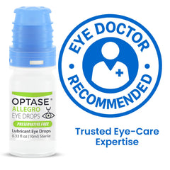 Optase Allegro cerca de lentes de contacto indicando compatibilidad y confort