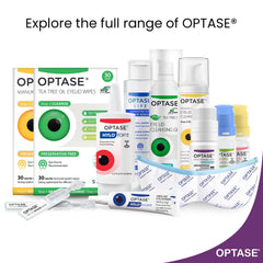 Optase gotas junto a lentes de contacto, compatible y sin residuos
