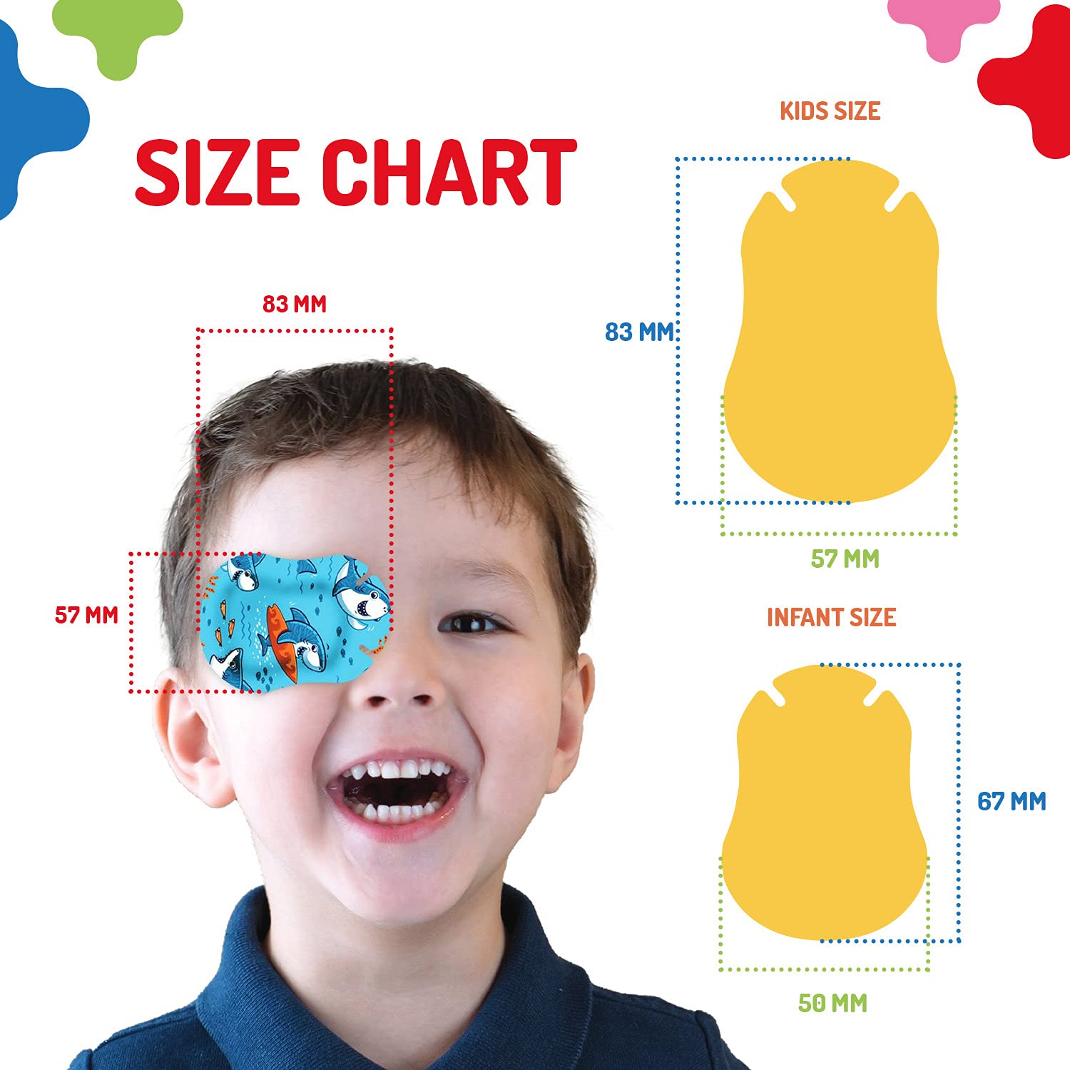 OPTHOPATCH parche en uso en niño con sujeción cómoda y segura