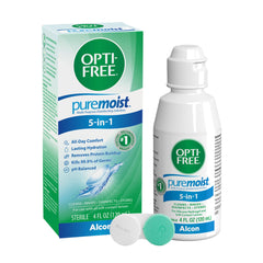 Opti-Free botella frontal mostrando etiquetado claro y uso seguro