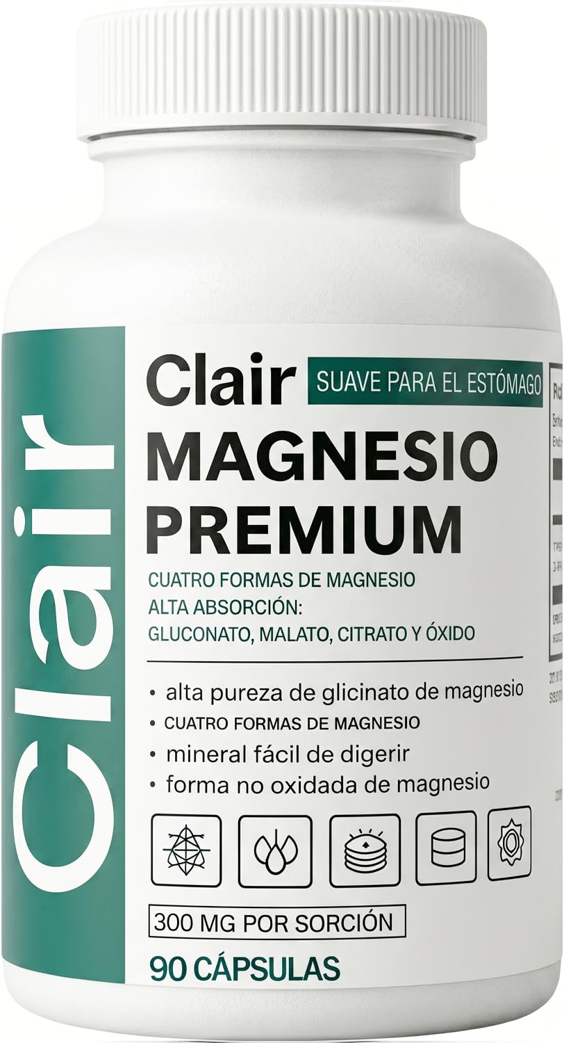 Optifusion Clair frasco delantero mostrando diseño y cantidad 90 cápsulas para conveniencia diaria