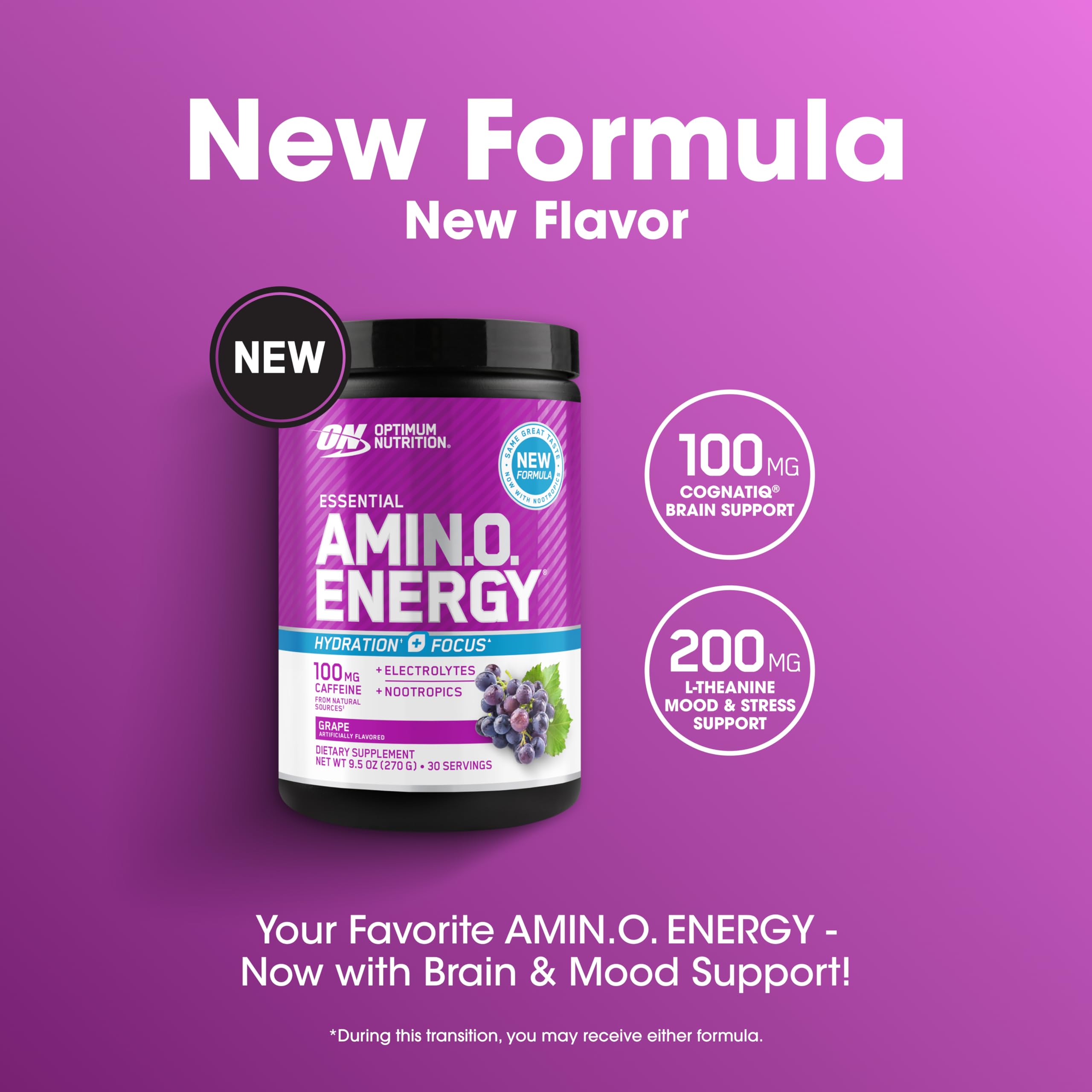 Optimum Nutrition etiqueta con ingredientes y concentraciones clave