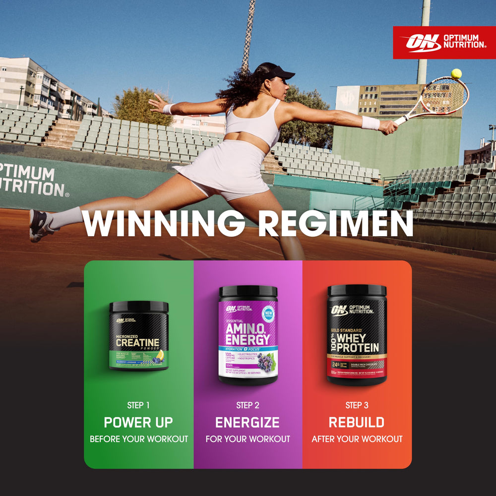 Optimum Nutrition estilo de vida corredor tomando para enfoque