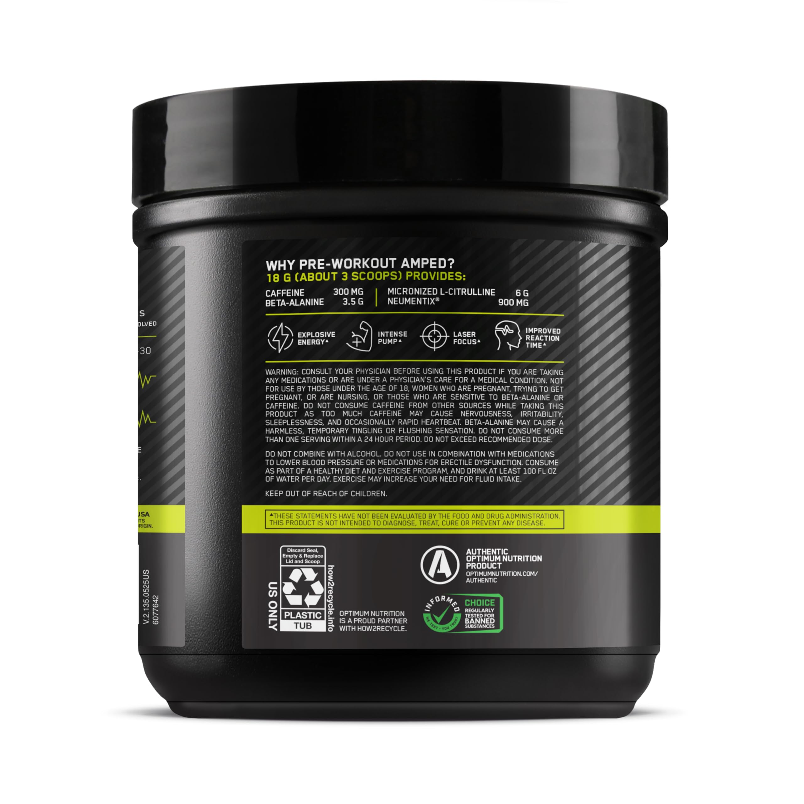 Optimum Nutrition situación de entrenamiento resaltando enfoque y bombeo