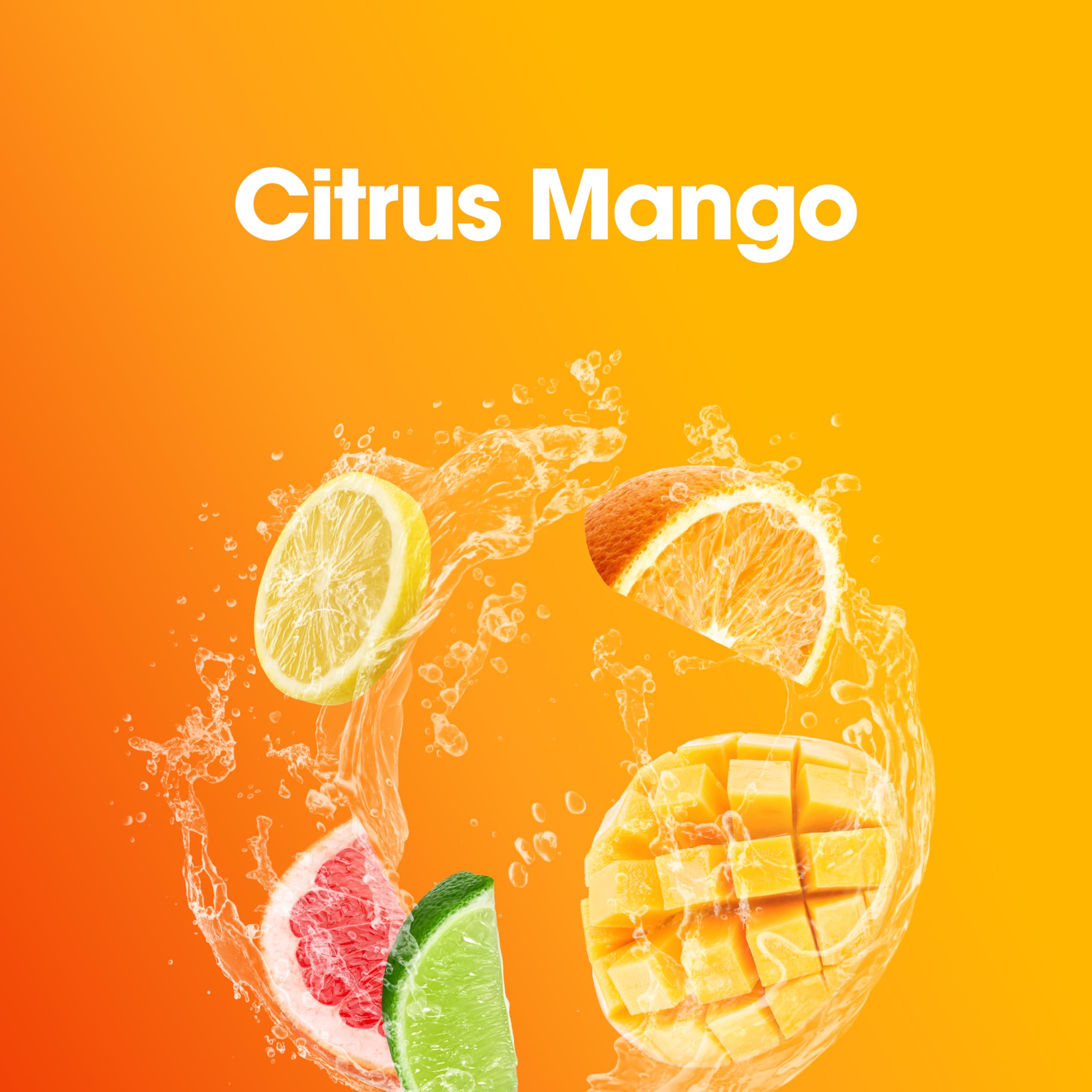 Optimum Nutrition polvo textura Citrus Mango que sugiere mezcla rápida