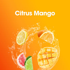 Optimum Nutrition polvo textura Citrus Mango que sugiere mezcla rápida