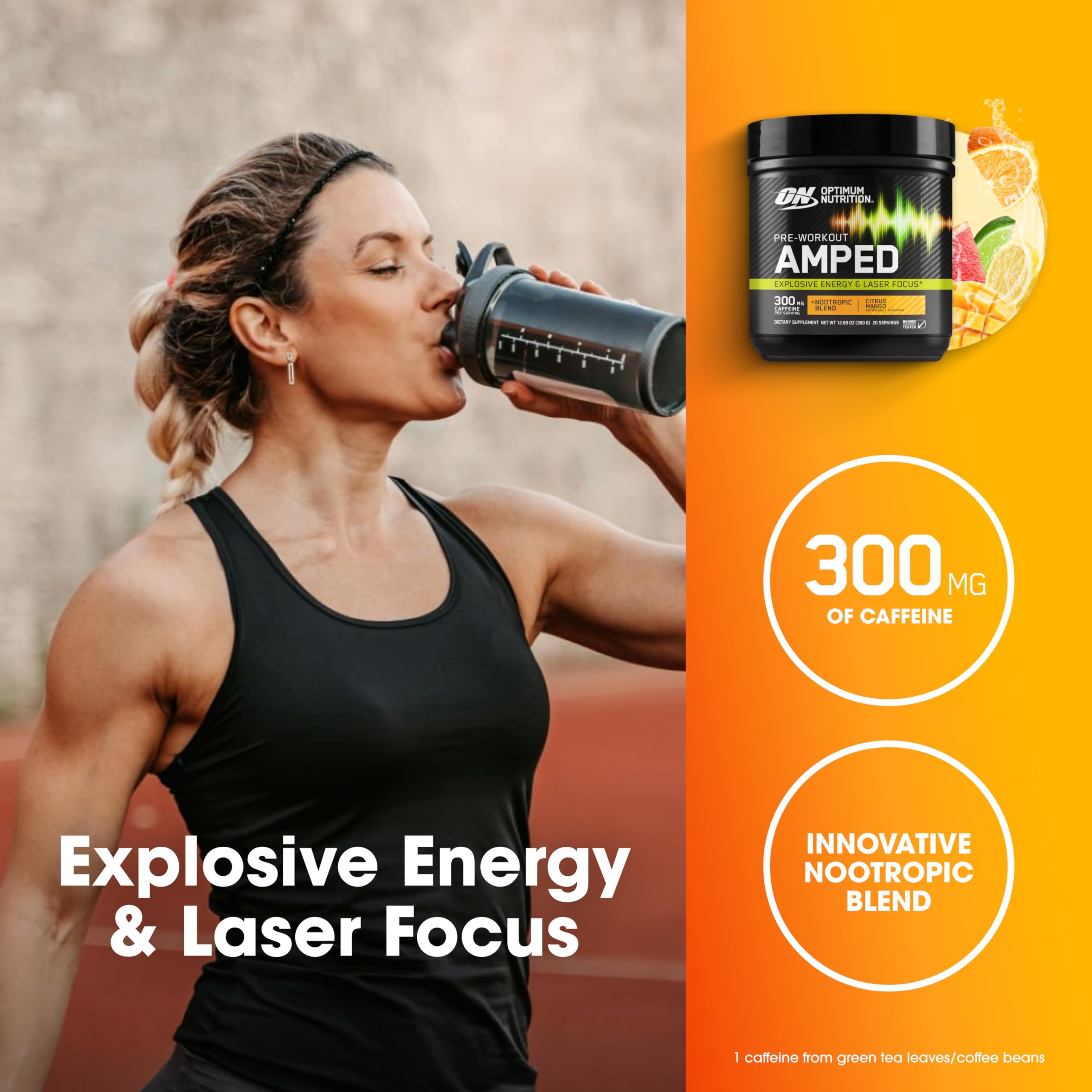 Optimum Nutrition cucharilla con servicio listo para preparar antes de entrenar