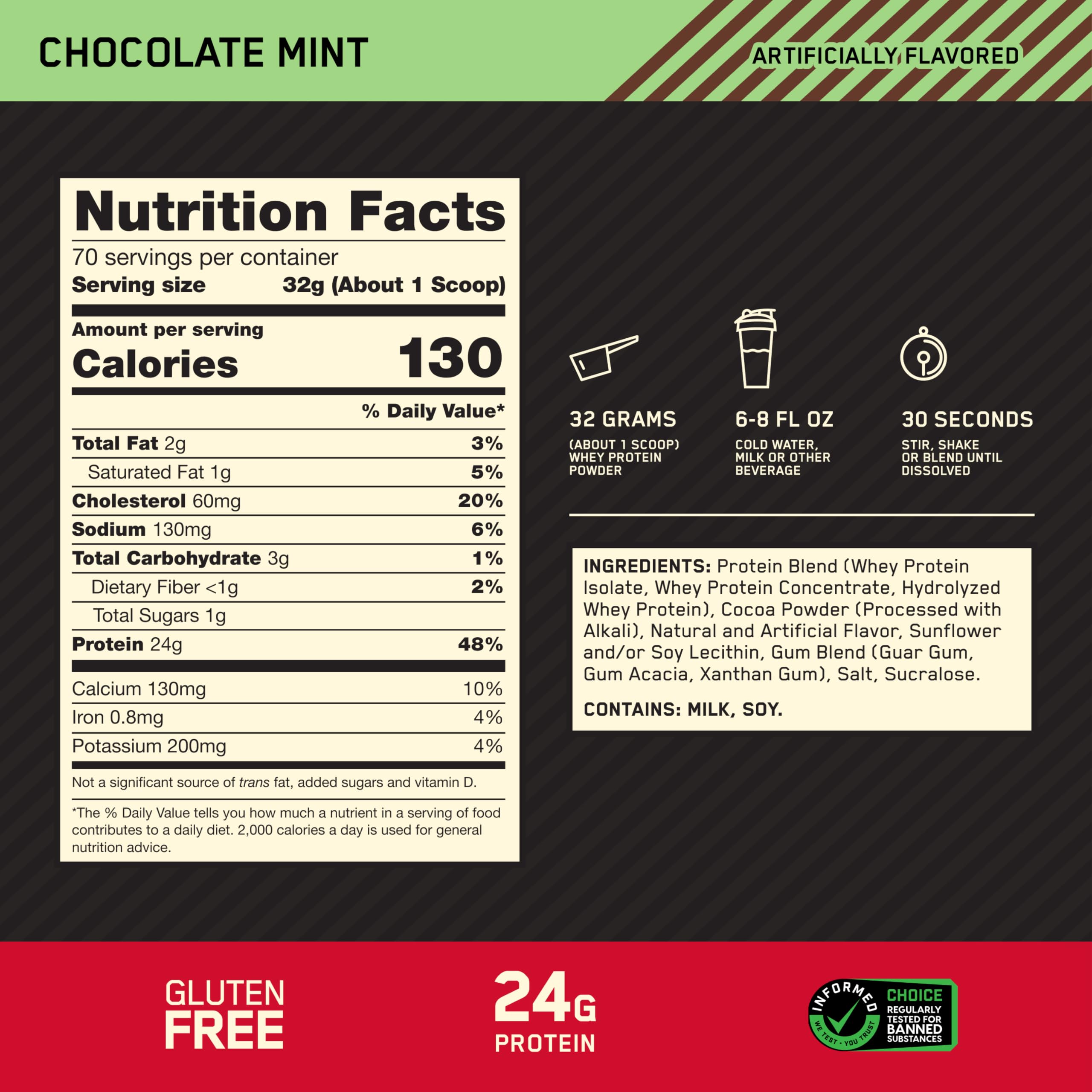 Optimum Nutrition batido en vaso listo para beber después del entrenamiento