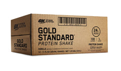 Optimum Nutrition batido dentro de un bolso junto a objetos diarios para movilidad