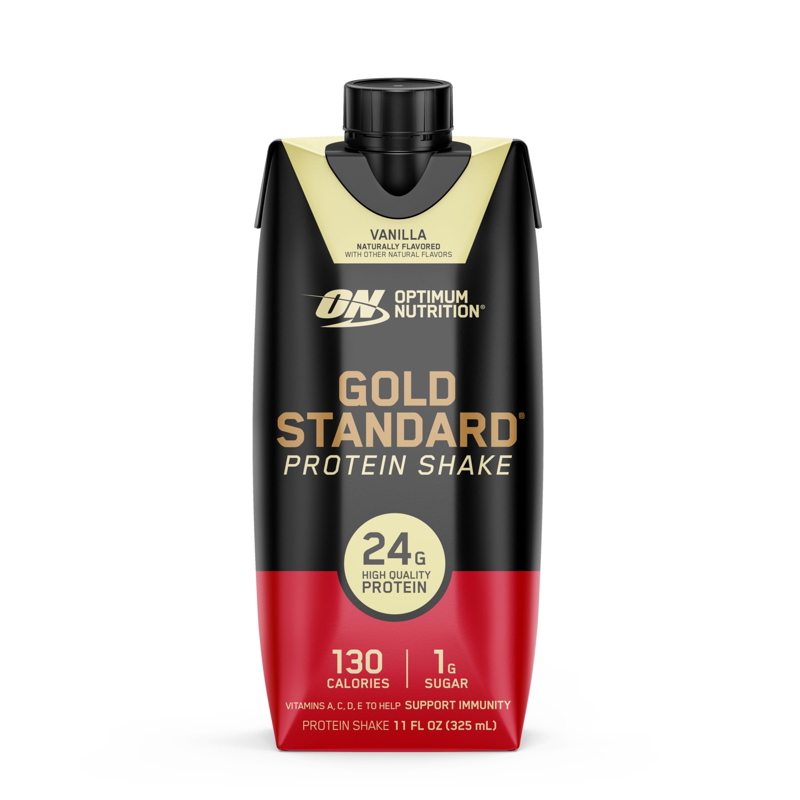 Optimum Nutrition batido en mano listo para consumir y práctico para llevar