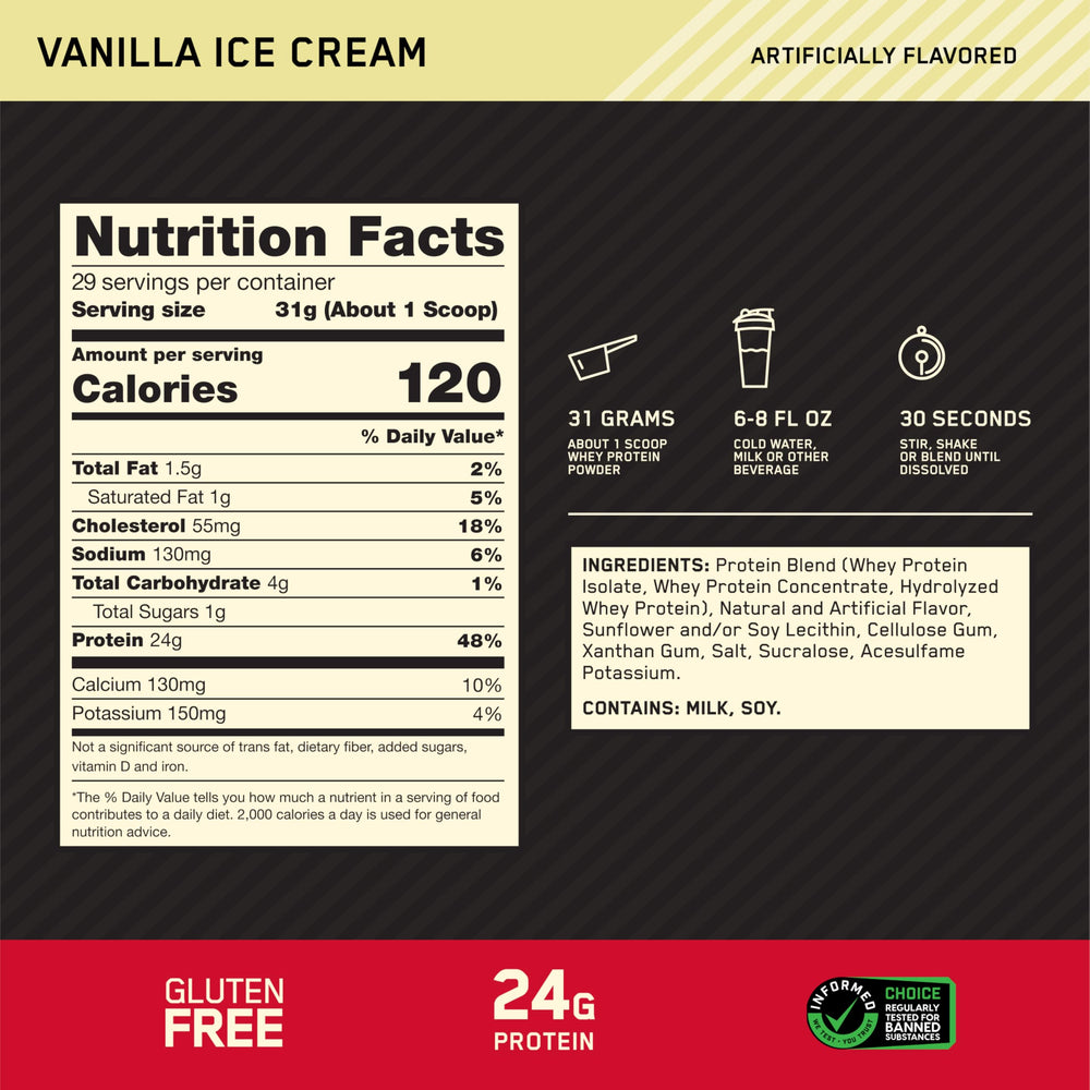 Optimum Nutrition batido Vainilla Ice Cream en vaso listo para consumir, recuperación práctica